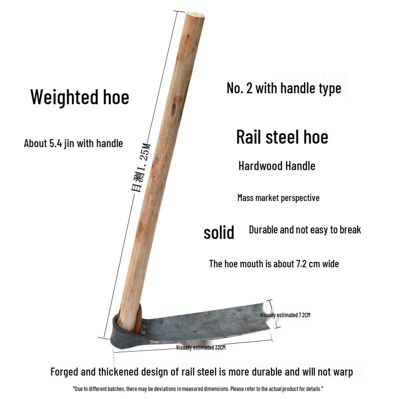 Forged Steel Blacksmith Hoe for Planting & Digging