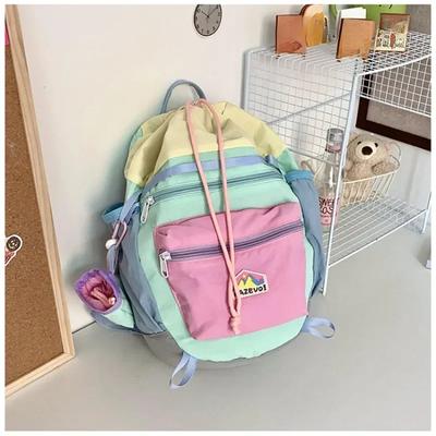 New Nylon Zipper Casual Fashion Backpacks High Quality Versatile Youth Western Style Sweet School Bags
