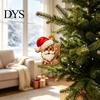 Reusable Acrylic Snowflake Berry Ornaments 2D Flat Christmas Ornaments, Gingerbread Letter Pendant with Santa Claus, Decorative Cookie Initial