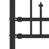 KAMPEN Garden Fence with Spear Tip Black 240 x 175 cm Steel