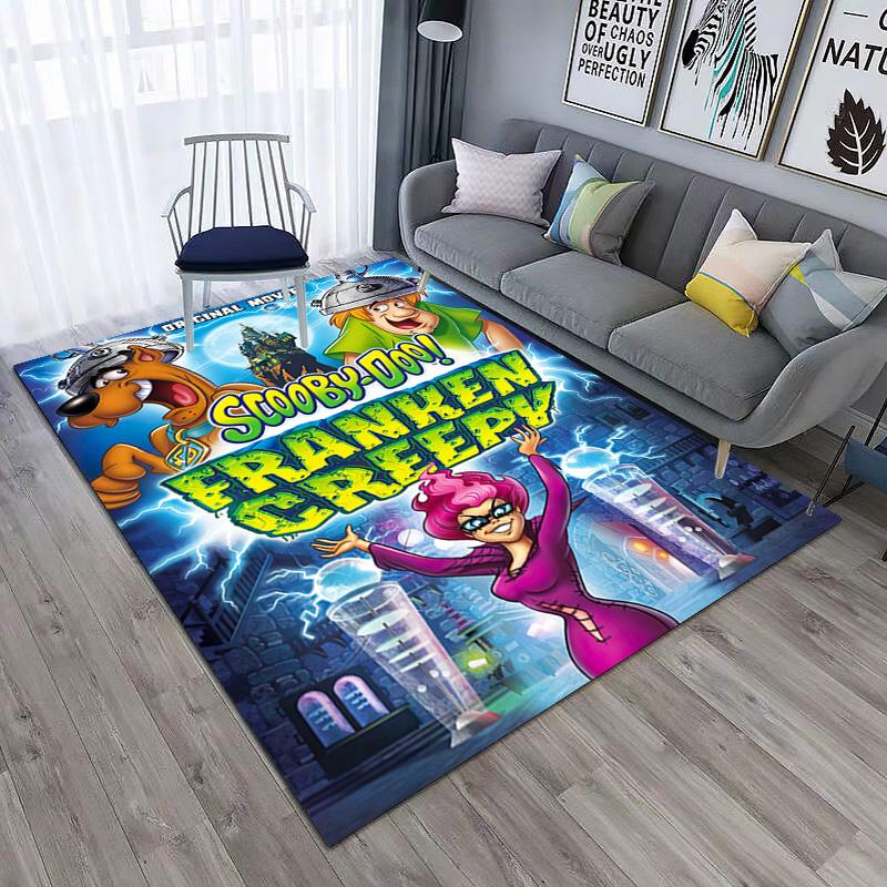 Halloween cartoon comedy adventure movie Scooby-Doo carpet is suitable for living room and bedroom doormats office balcony decorative carpet V14