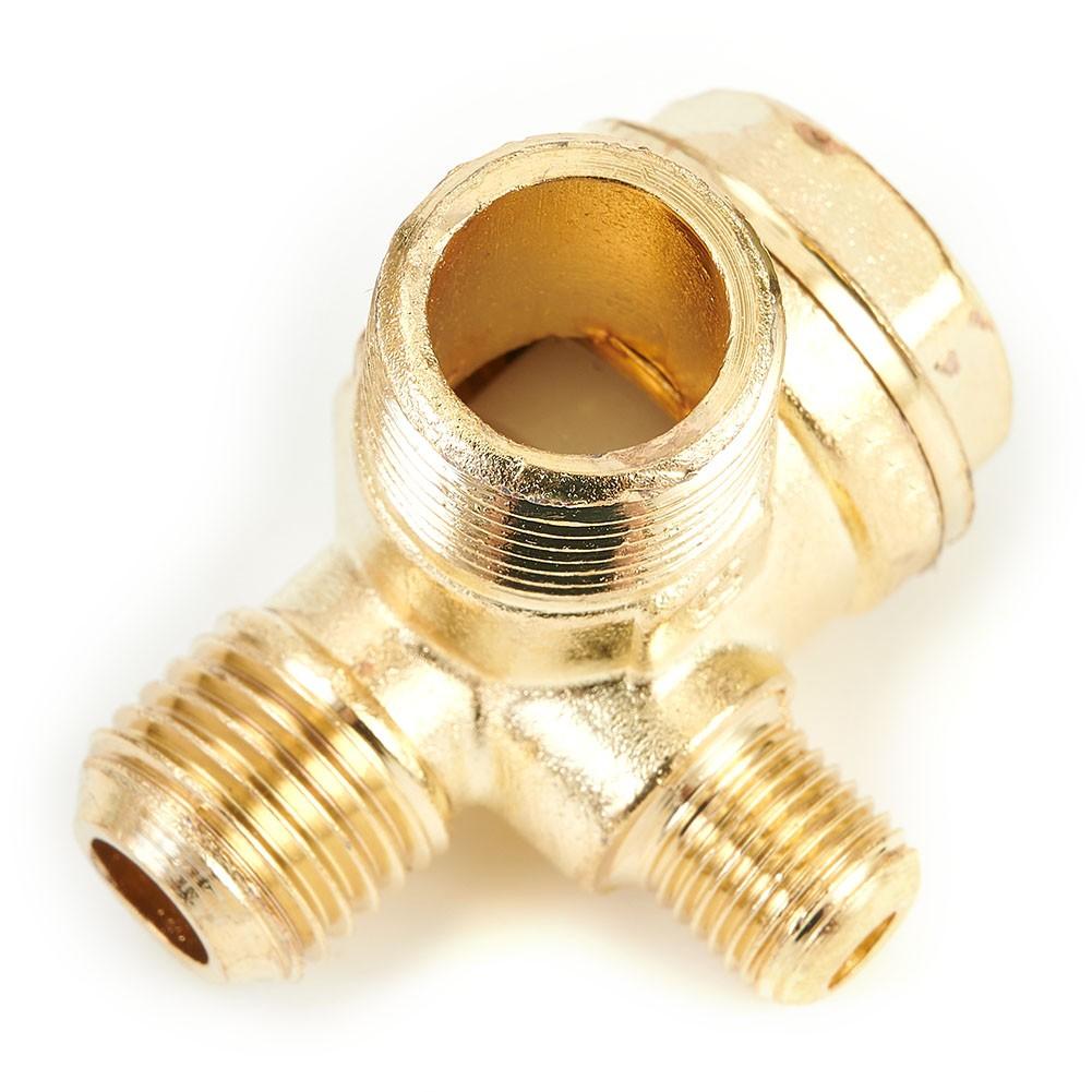 3 Port Check Valve Zinc Alloy Male Thread Connector Tool For Air Compressor