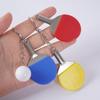 Ball Sports Fans Ping Pong Racket Pendants 7 Colors Bag Pendant Cute Key Ring  Gift Ornament