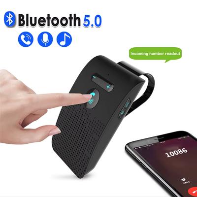 Bluetooth 5.0 Speaker Handsfree Car Kit Sun Visor Clip Wireless Audio Receiver Speakerphone Loud MP3 Music Player Dual Microphone