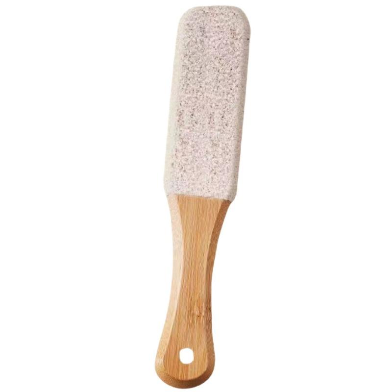 1PC silicon carbide dermabrasion foot file to remove dead skin foot grinder wooden handle convenient multi-faceted callus foot care tool