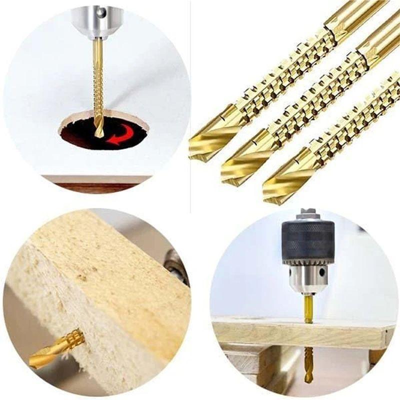Feb.12Pcs Cobalt Drill Bit Set Hole Saw Grooving Set Woodworking Sawtooth Drill Slotted Drill