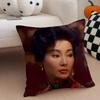 Chinese Nostalgic Reminiscent MMaggie Cheung Cushion Cover Throw Pillow Cover Hidden Button Durable Polyester Chair Cushion