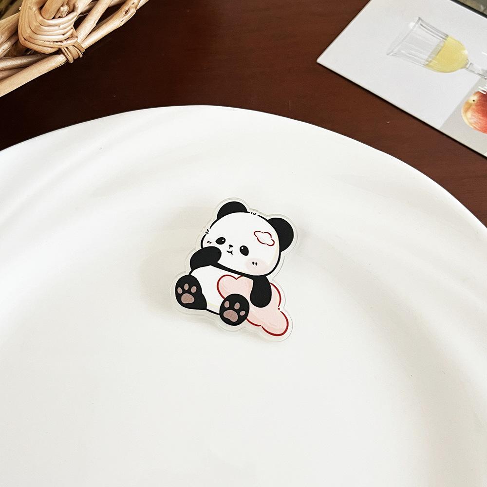 Ladies Chinese Style Panda Brooch Cute Cartoon Pin Accessory