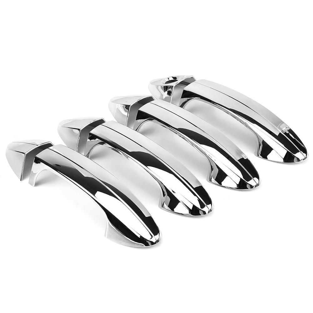 8 stk Bil Krom Elektroplettering Dørhåndtak Deksel Trim for Ford Fiesta 2009 2012