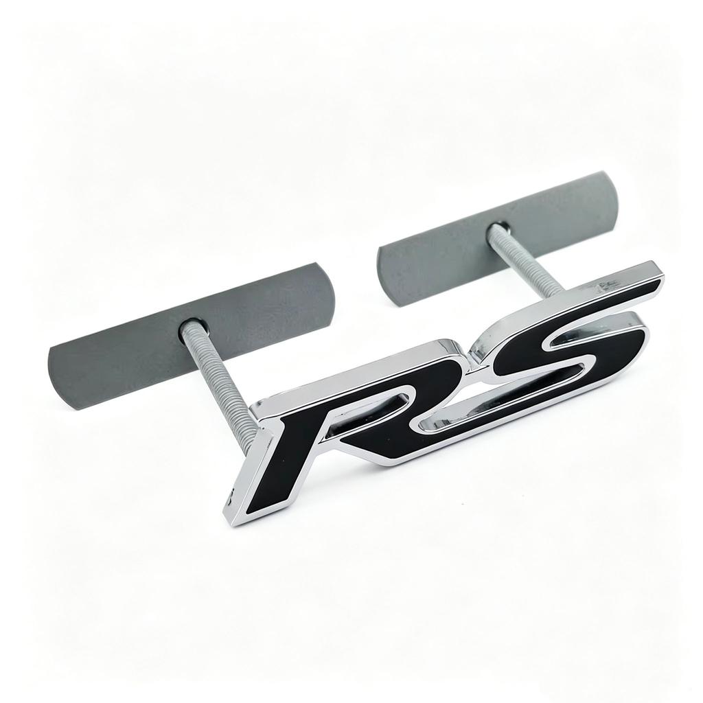 1pcs 3D Metal Car Letters Sticker RS Logo Sport Emblem Badge Auto Accessories
