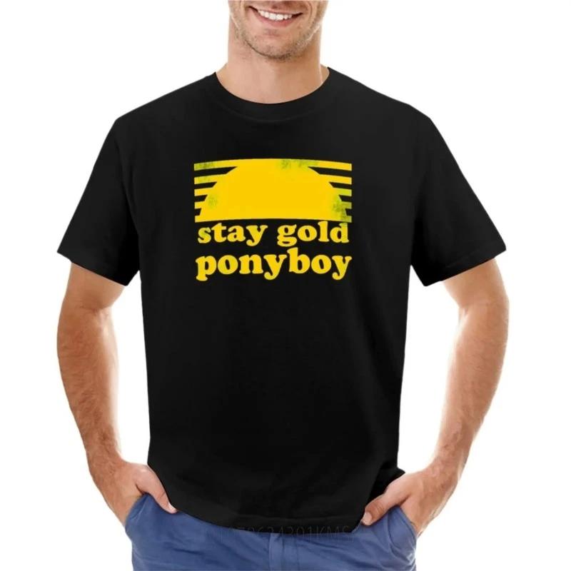Stay Gold Ponyboy TShirt Cute Tops Summer Clothes Anime Clothes Hippie Clothes for Men