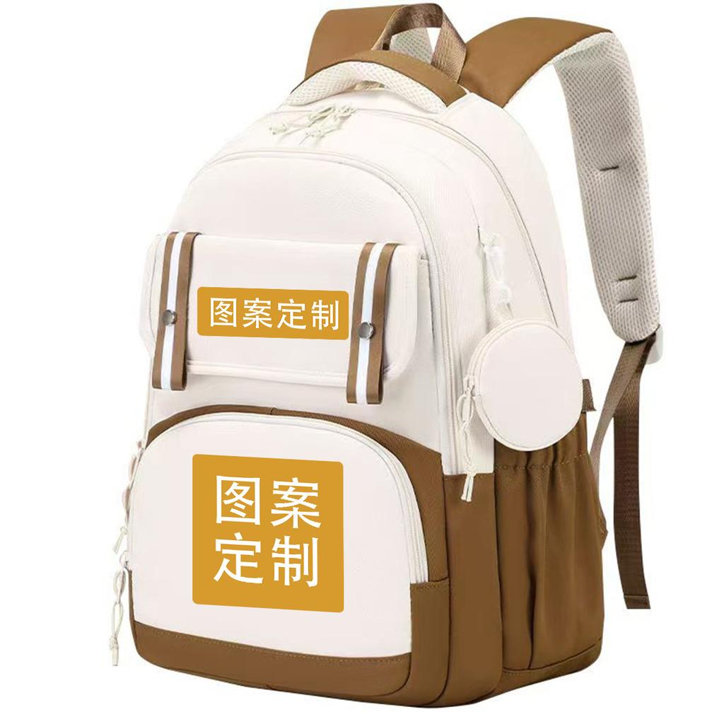 Make a hot-to-hot printing student schoolbag to reduce the burden, a lightweight and large-capacity backpack.