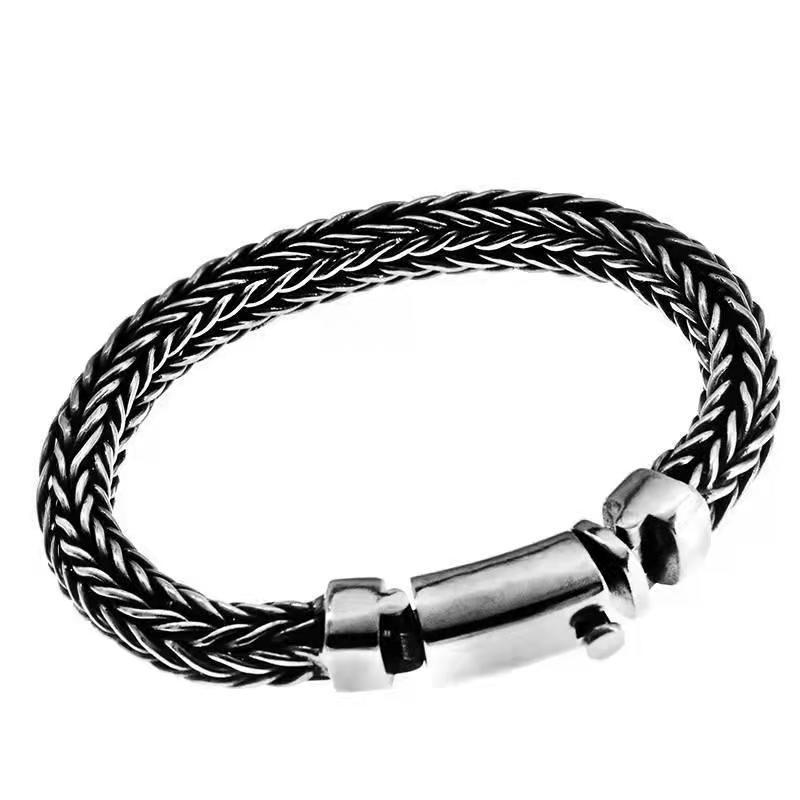 New Product Bracelet, Retro and Domineering Thick Style, Men's Personalized Dragon Bone Engraved Bracelet