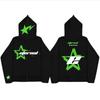 Unisex Gothic Couple Hoodie Oversized Long Zip Sweatshirt Casual Streetwear Teens