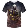 Firefighter Pattern 3D Printed Tough Guy Style Summer Men's Round Neck Short Sleeved T-shirt