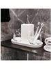 1 bathroom stone tray rack, bathtub tray, ceramic jewelry storage tray, washbasin, toothbrush holder, soap tray