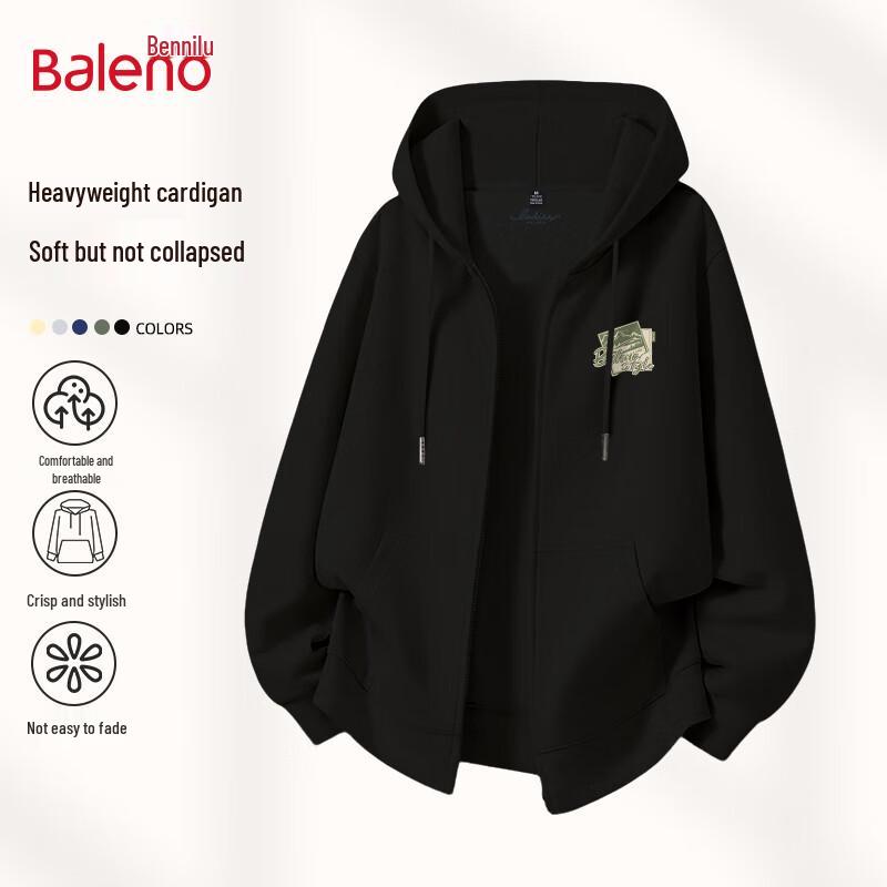 

Baleno Men s Hooded Full-Zip Sweatshirt Jacket L