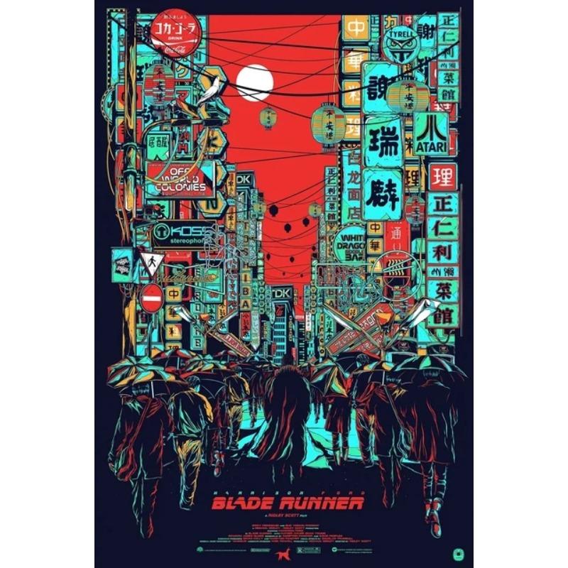 Filme Retrô Blade Runner(1982) Pôster de Filme Clássico de Ficção Científica Pintura em Tela Arte de Parede Fotos Vintage Decoração de Casa Clube Cinema Presente