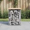 VidaXL Design Gabion Garden Bench 33x31x42 Cm Solid Pine Wood 834326