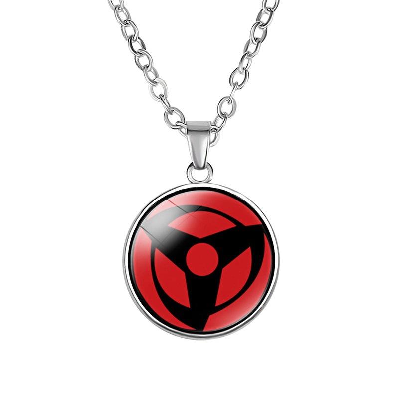 Anime Sharingan Eye Necklaces Uchiha Kakashi Mangekyou Pendant Necklace Goth New Fashion Chokers For Fans Women Men Gift