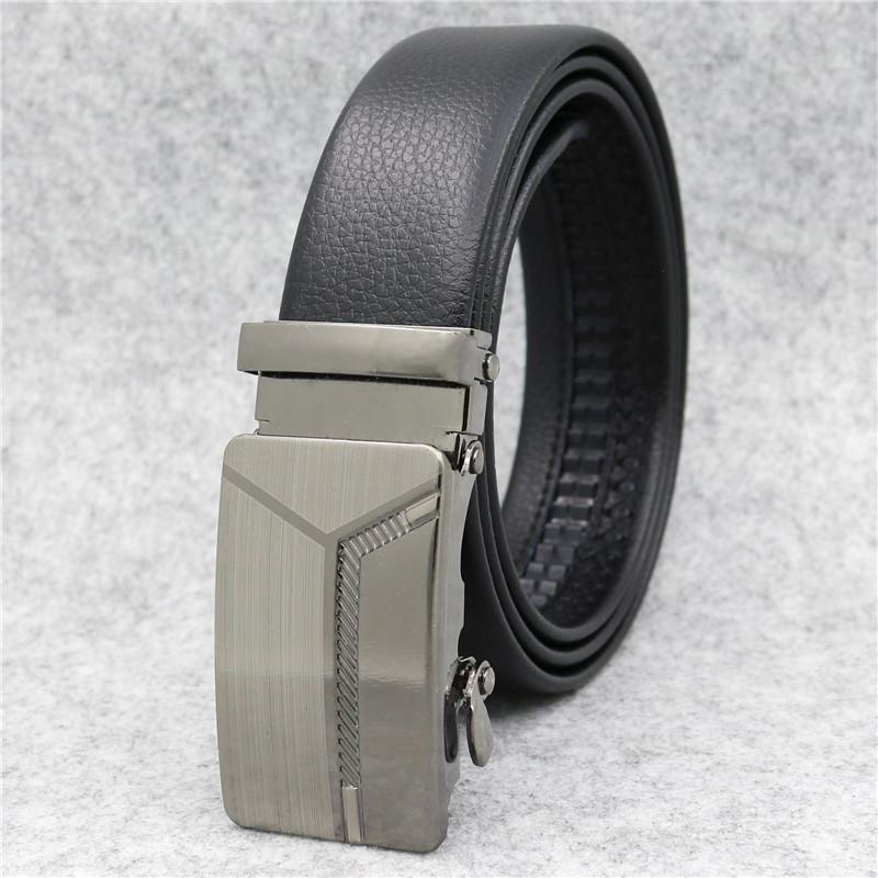 Hi Men's Leather Belt Luxury Designer Belts Men High Quality Male Metal Buckle Belt