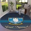 Sheffield Wednesday Football Club Custom Name Round Area Rug,Carpet Rug for Living Room Bedroom Sofa Playroom Decor,Non-slip Floor Mat