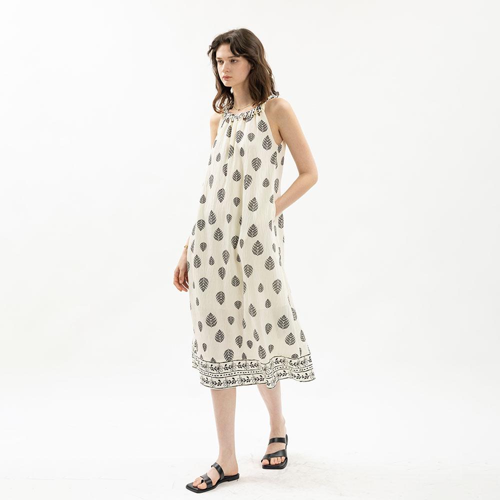Wednesday Delight Wd_Leaf Garden Resort Dress_2Color