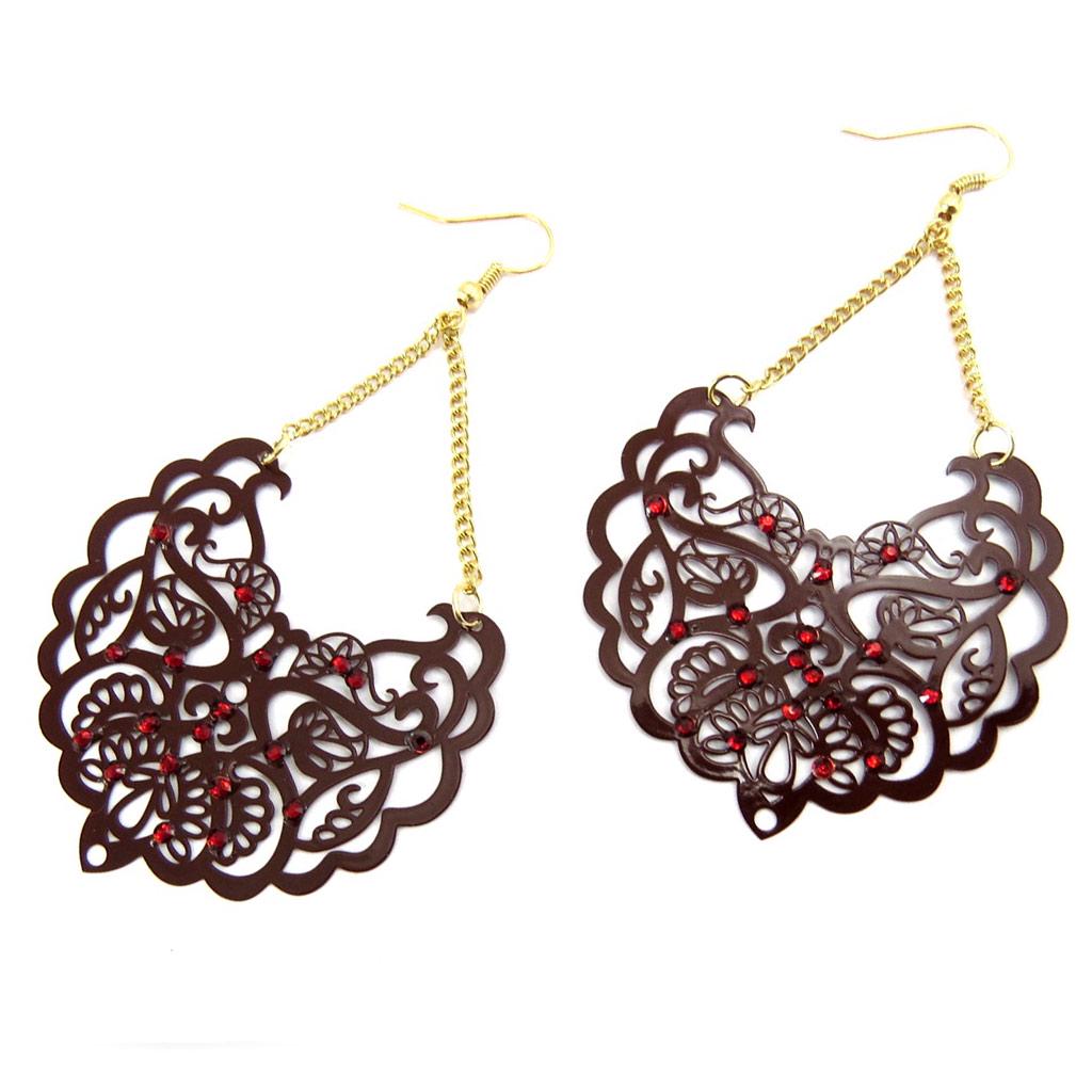 Les Trésors De Lily [L6065] - Red 'Carmen' Earrings