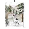 Bär Hirsch Fuchs Wolf Wald Dschungel Tier Kinderzimmer Wand Kunst Leinwand Malerei Nordic Poster und Drucke Wand Bilder Kinderzimmer Dekor