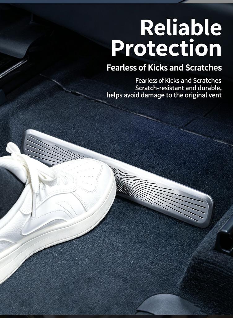 For ZEEKR 9X Seat Under Air Outlet Mask Air Conditioning Anti-Clog Anti-Dust Cover Stainless Steel Interior Accessories