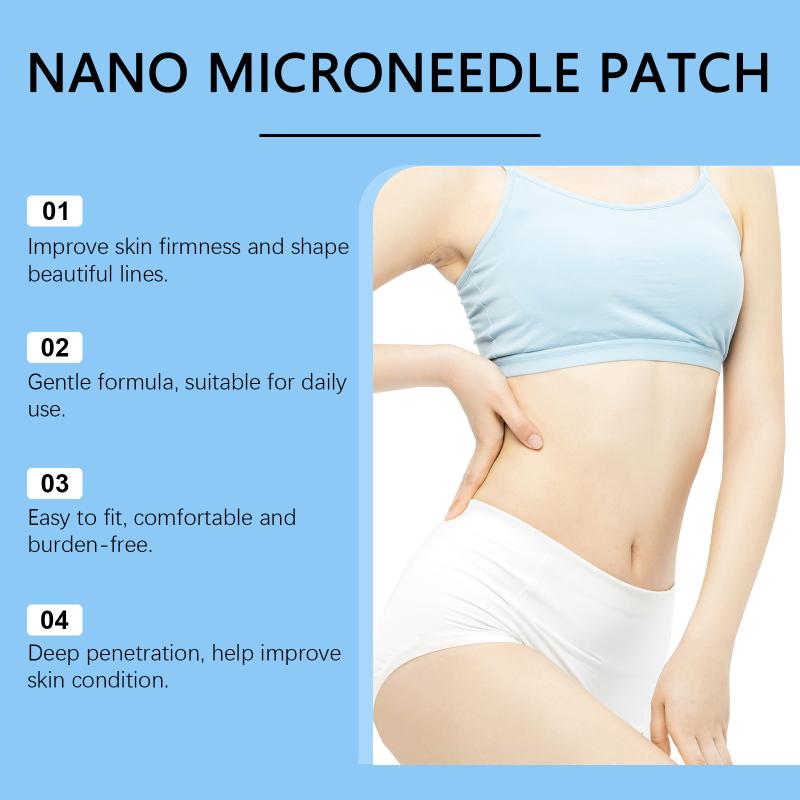 4Pcs Nano Microneedle Patches Skin Tightening Body Contouring Absorption Lifting Care Effective Firming Slimming Solution