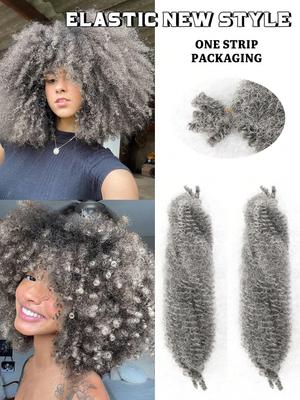 16 Zoll Kinky Twist Marley Braiding Häkelhaar, synthetisches, vorgetrenntes, federndes Afro-Twist-Haar für Butterfly Locs-Zöpfe