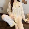 High Value, Sweet Ins Style, Cute Imitation Cotton Pajamas, Women's Casual Loungewear, Long Sleeves and Trousers Two-piece Set