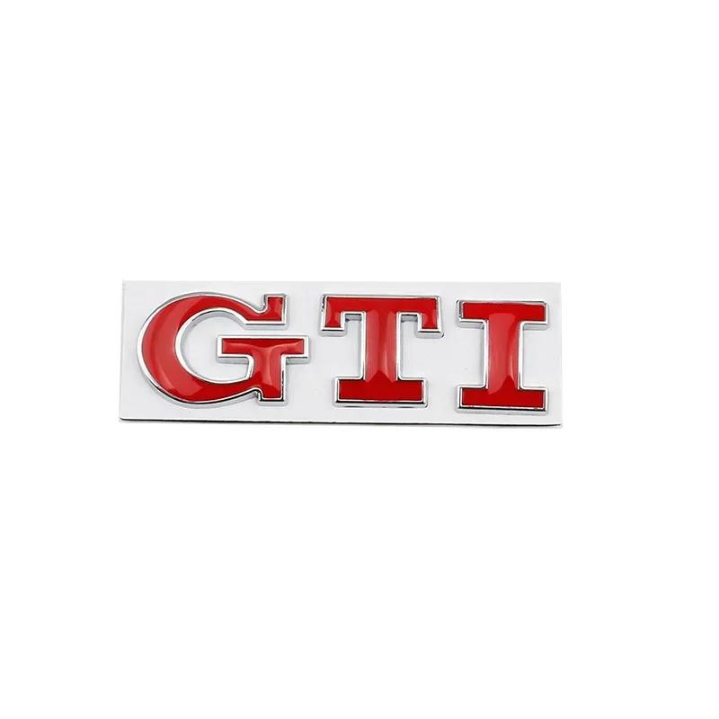 YKPSC1 Metal GTI Logo Car Rear Trunk Emblem Stickers Decals for Volkswagen VW Golf 5 6 7 Polo Jetta Tiguan Passat B5 GTD GTE MK8 Touran