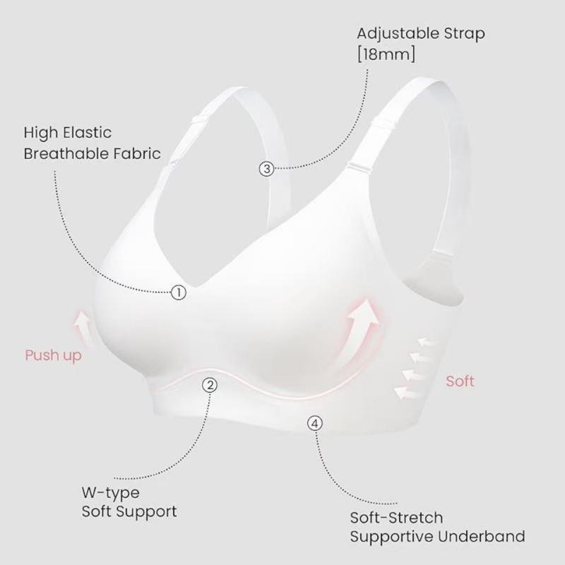 Bezdrátová podprsenka Push-Up Tenká Nastavitelná Košíčky Spodní Prádlo Pro Ženy