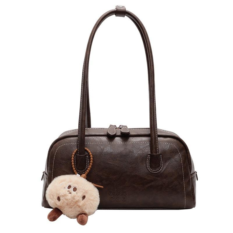 Trendy portable bowling bag women's autumn and winter new fashion versatile single shoulder crossbody pillow bag