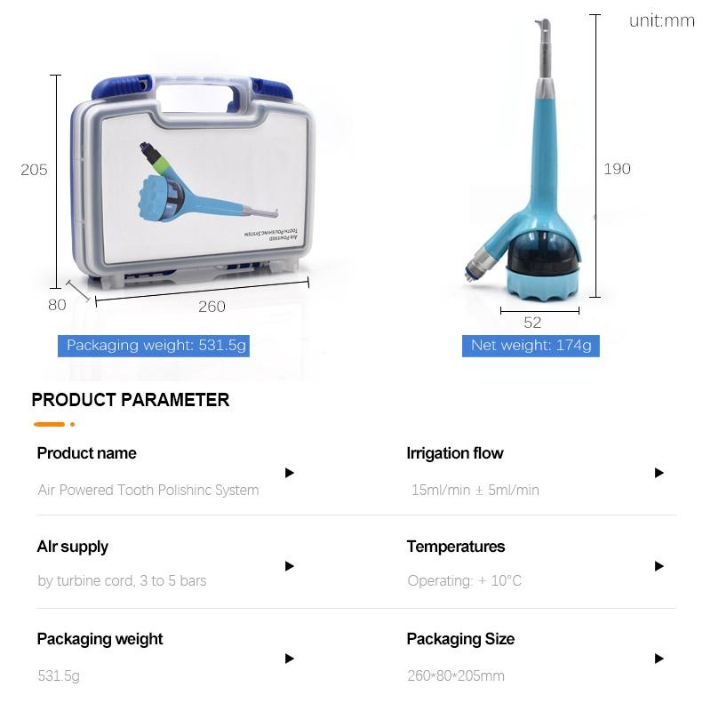 360° rozpylanie wody dentystyczny piaskarka Air flow Prophy do czyszczenia zębów końcówka z wodoodpornym systemem polerowania z odsysaniem pary
