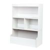 Kids Bookshelf 4-Tier Storage Bookcase Wooden Open Book Shelf Floor Standing Toy Organizer and Storage Cabinet for Playing Room