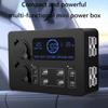 12V 100W Mini Power Box with LED Lights LCD Display Power Box USB-C & QC3.0 Ports Portable Control Hub for RVs SUVs Boats