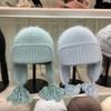 Batch Tassel Angora Rabbit Plush Wool Hat Women's Warm Ear Protection Knitted Hat Sweet Cold-proof Lei Feng Hat Tide