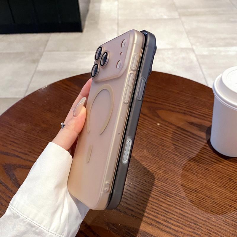 Luxury Matte Ultra Thin Clear For Magsafe Wireless Charging Case For iPhone 17 Air 16E 15 14 Plus 13 12 11 Pro Max Hard PC Cover