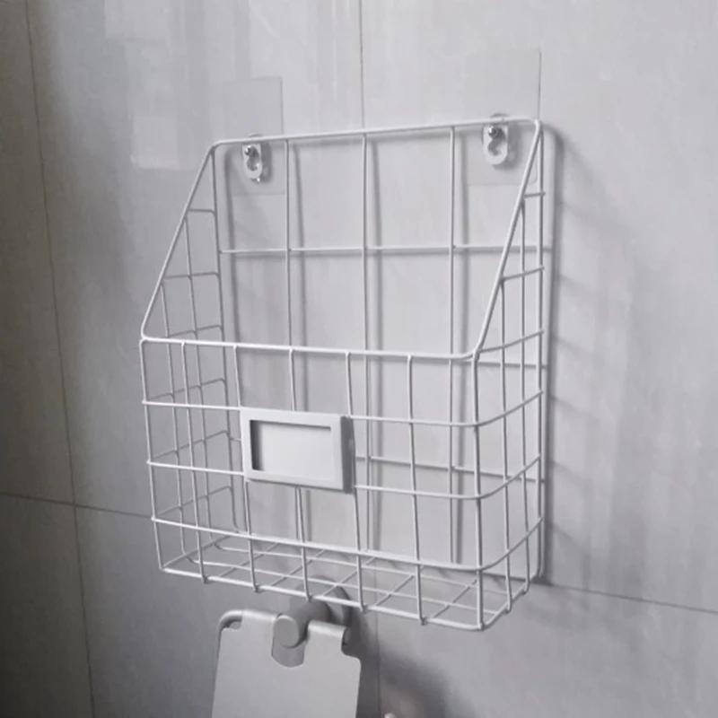 Wall Mounted Items Storage Holders Bathroom Things Filing Hanging Makeup Organizer Racks Multifunctional Auxiliary Living Room Newspaper Bookshelf