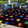 Vivid Dog Paw Print Carpet Area Suitable for Guest Bedrooms Outdoor Terraces and Garden Decoration Carpets