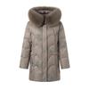2025 Chinese Style Embroidered White Goose Down Jacket for Middle-Aged and Elderly Women - Thick Winter Coat
