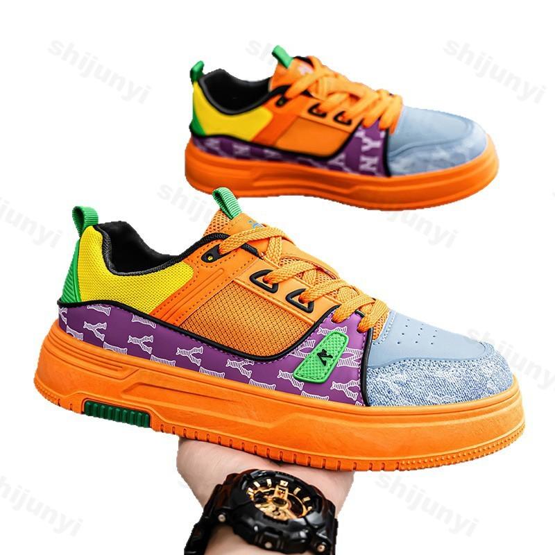 Fashion Men's Low Help Shoes 2025 Spring Autumn New Comfortable Breathable Platform Sneakers Fashion Cross Tied Non Slip Casual Flats