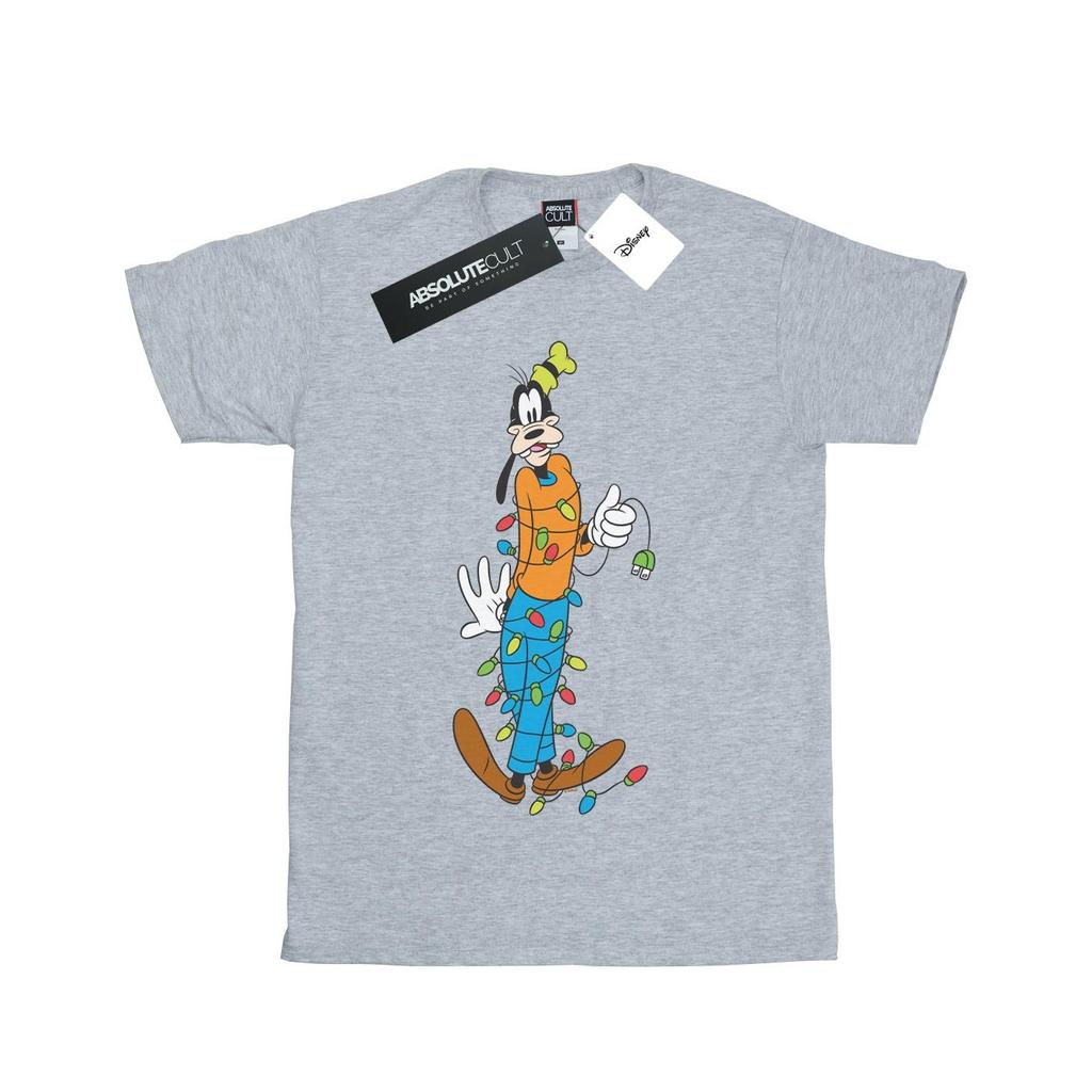 Disney Girls Goofy Christmas Lights Cotton T-Shirt