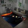 3D Planet Universe Large Area Soft Flannel Carpet Children's Room Play Floor Mat Home Living Room Bedroom Decorative Floor Mat