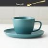 Ceramic Office Coffee Cup And Saucer Set Milk Tea Mug Birthday Gift Juice Cup With Spoon Drinkware 200ML