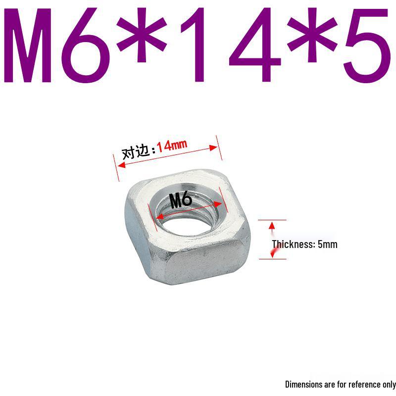 Galvanized Thin Square Nut Cap M4-M16