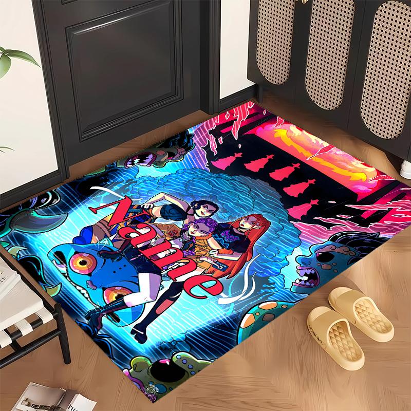 HUNTRIX (63) Personalized Name Office Carpet Stylish Decor for Living Room Bedroom Kitchen